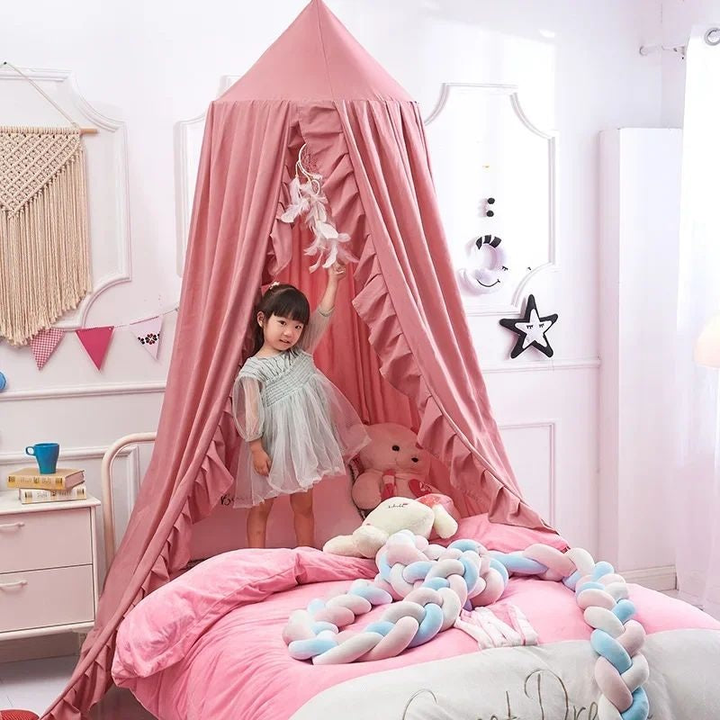 ciel de lit pour bebe rose enchanteur