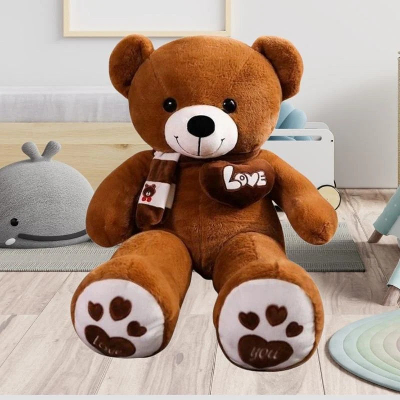doudou ours marron fonce douillet