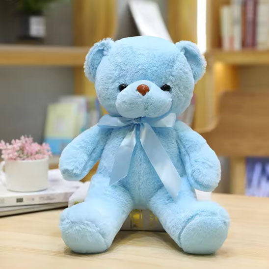 ours en peluche bleu ami douillet