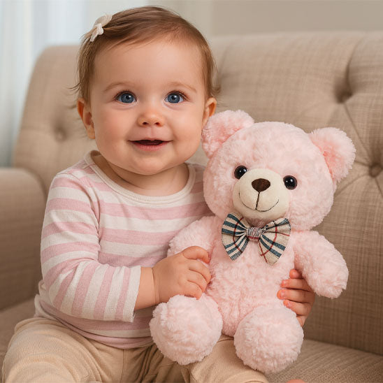 ours en peluche rose douillet