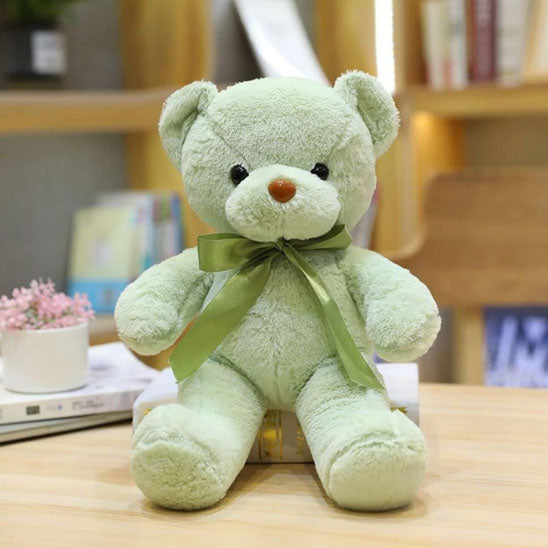 ours en peluche vert douillet reconfortant