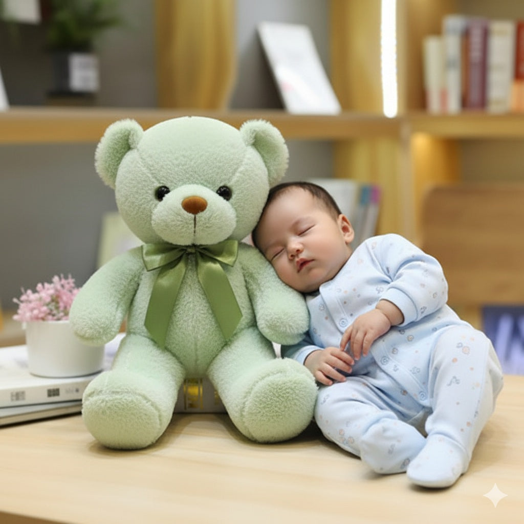 ours en peluche vert protecteur rassurant