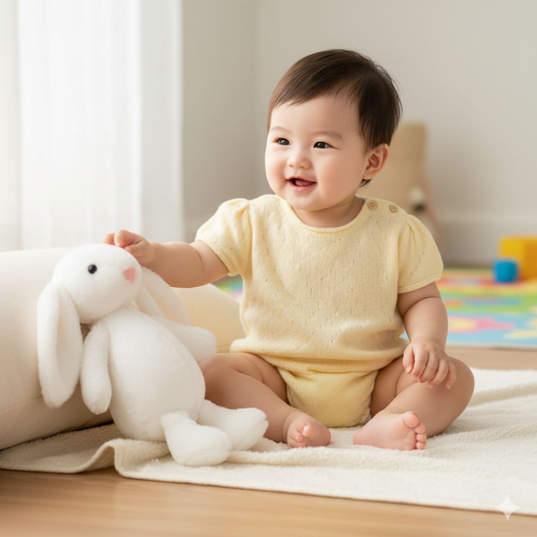 peluche lapin blanche compagnon doux