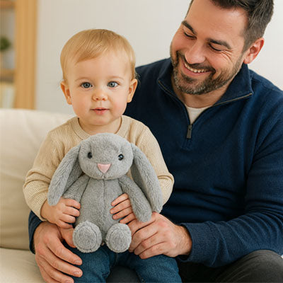 peluche lapin grise ami calin