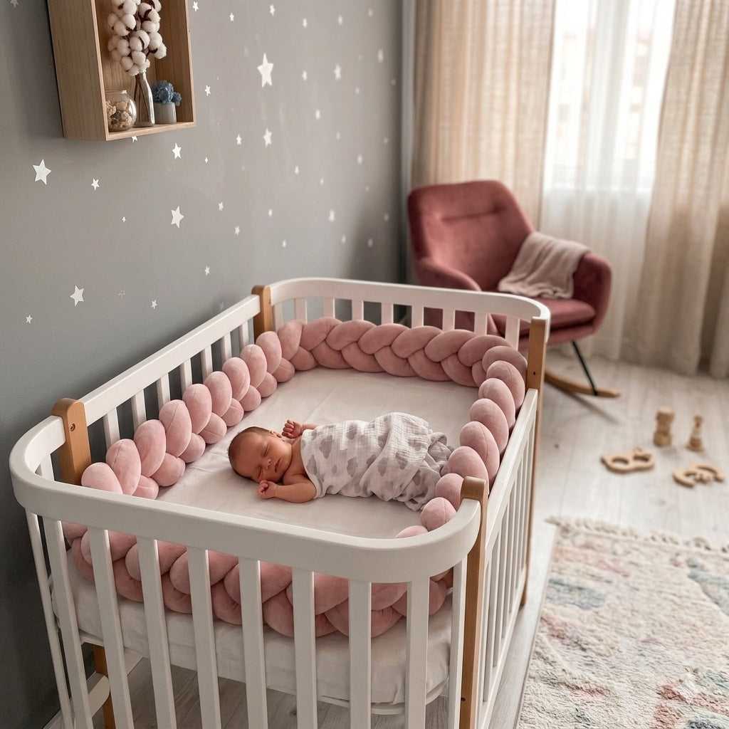 tresse de lit 3m rose bonne protection