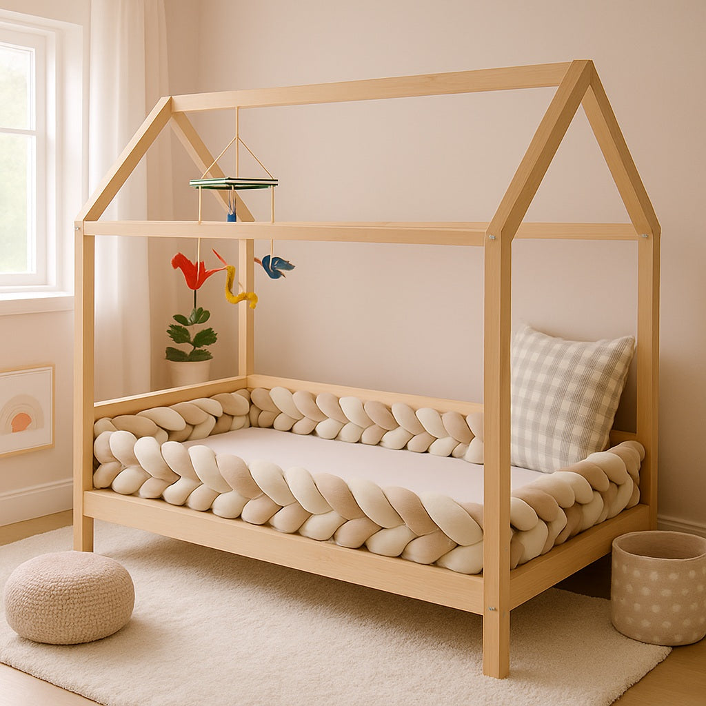 tresse de lit mon lit cabane beige reconfortant