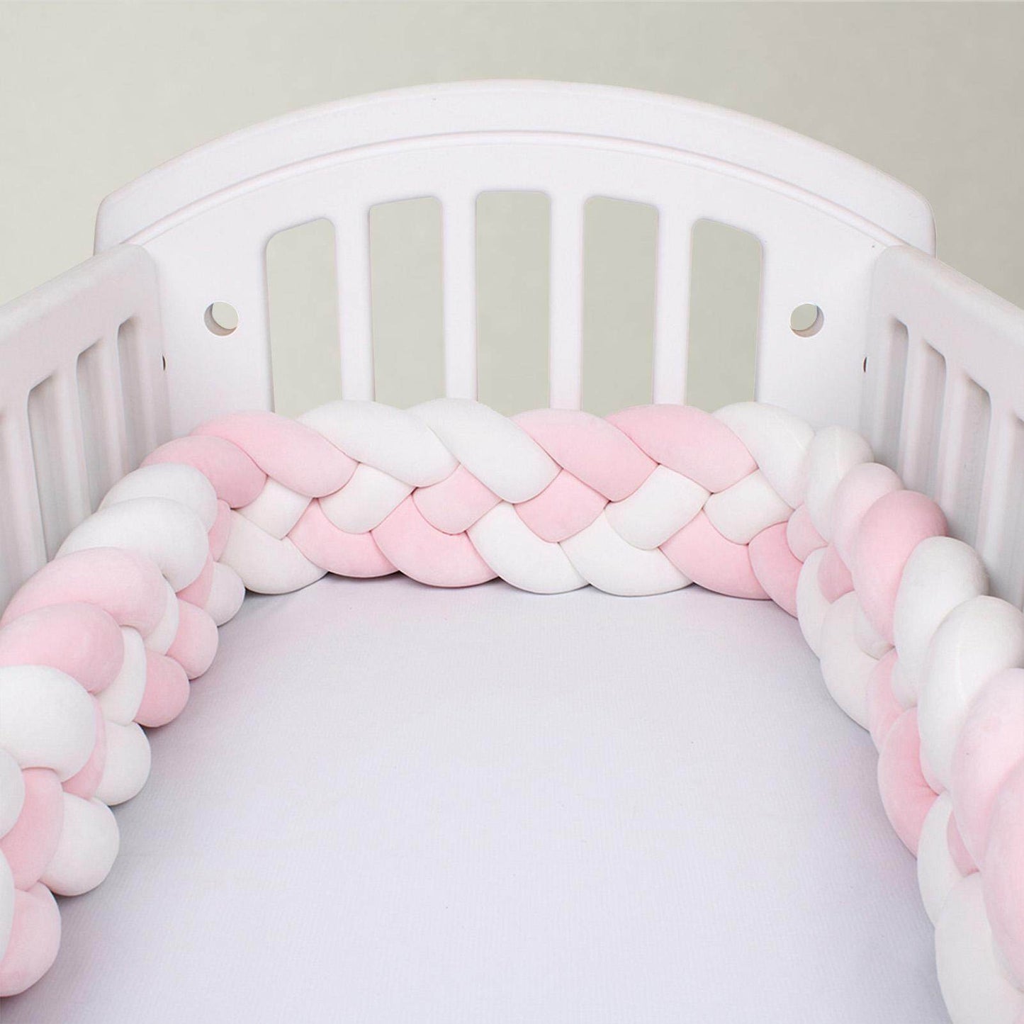 tresse de lit rose blanc