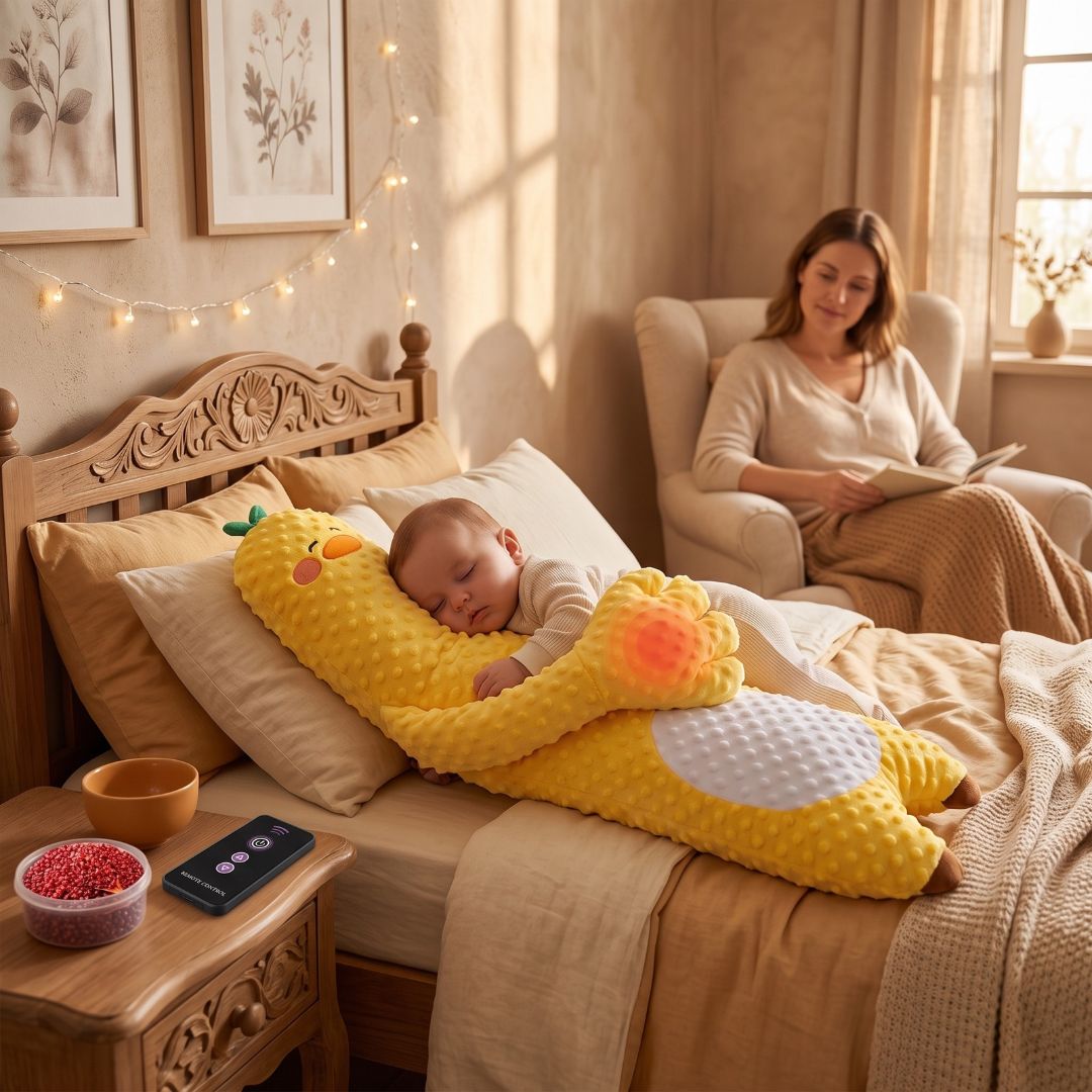 calins doudou canard jaune reconfortant