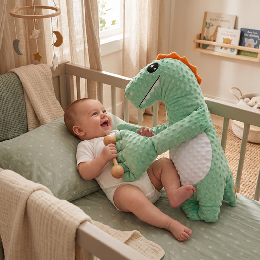 calins doudou dinosaure vert compagnon amusant