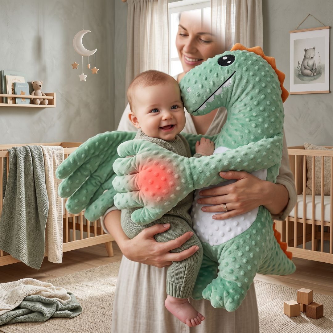 calins doudou dinosaure vert compagnon chaleureux