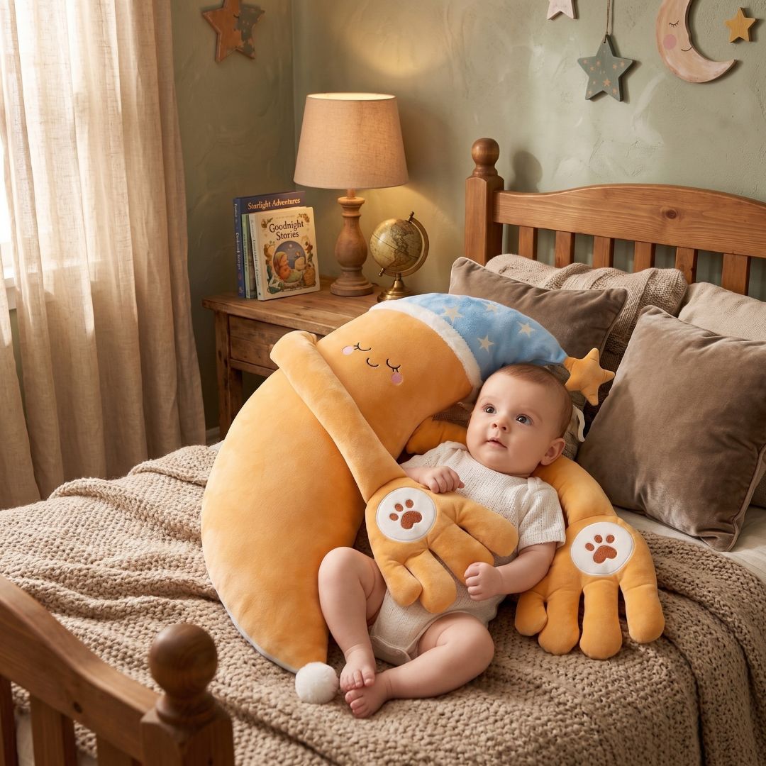 calins doudou lune doux compagnon