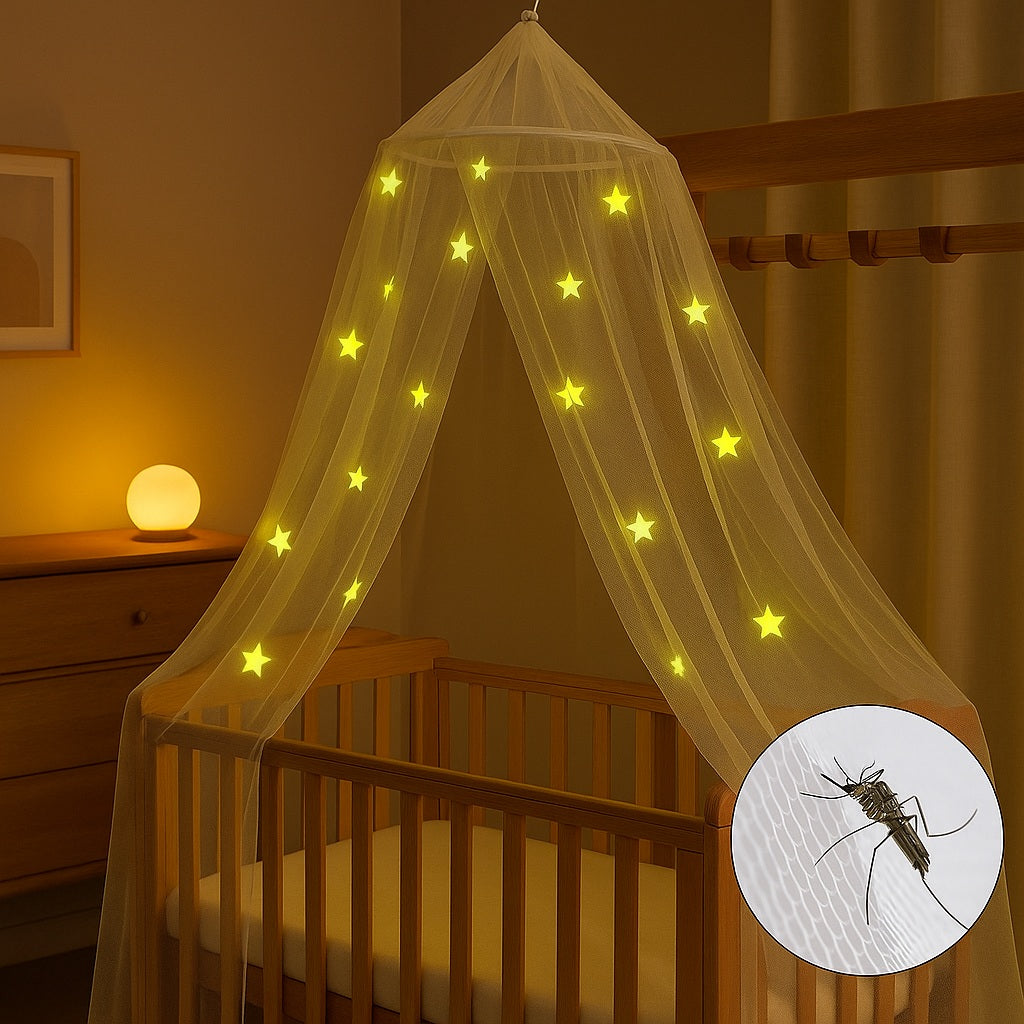 ciel de lit bebe protection lumineuse