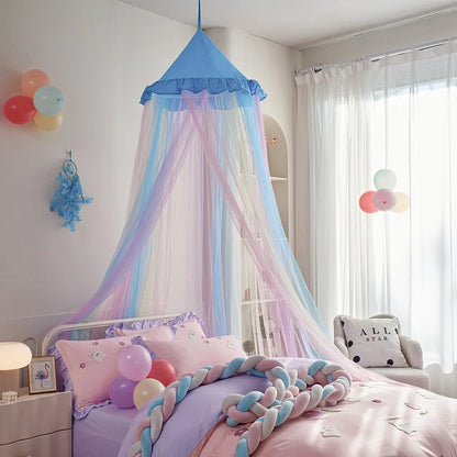 ciel de lit pour bebe arc en ciel protecteur
