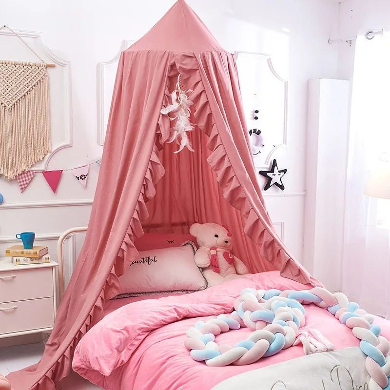 ciel de lit pour bebe rose douillet