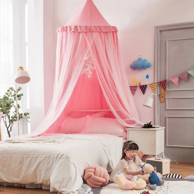 ciel de lit rose cocon securisant