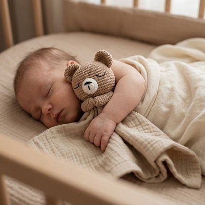 couette doudou ours beige compagnon tendre