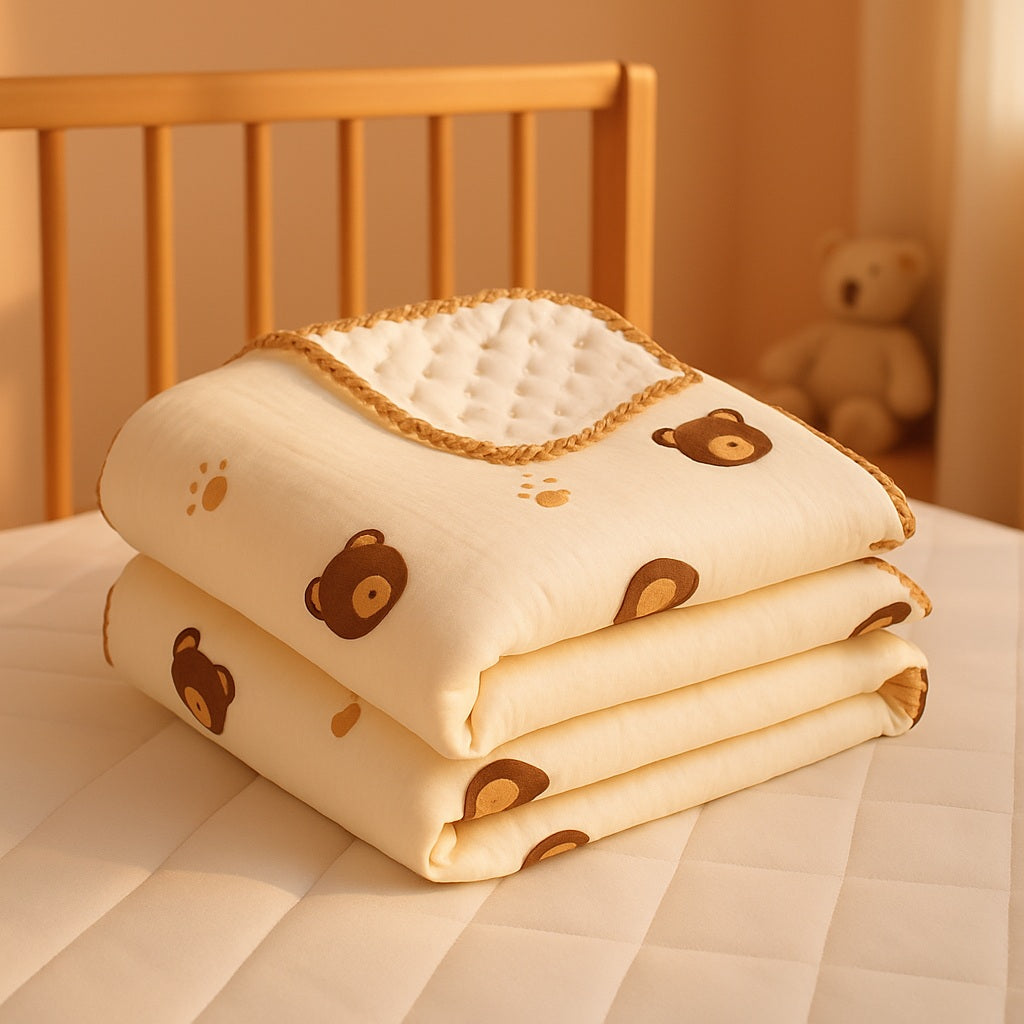 couverture bebe tete ours douceur parfaite