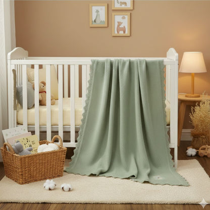 couverture cozy bebe verte confort chaleureux