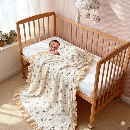 couverture cozy motif beige bulle chaleureuse