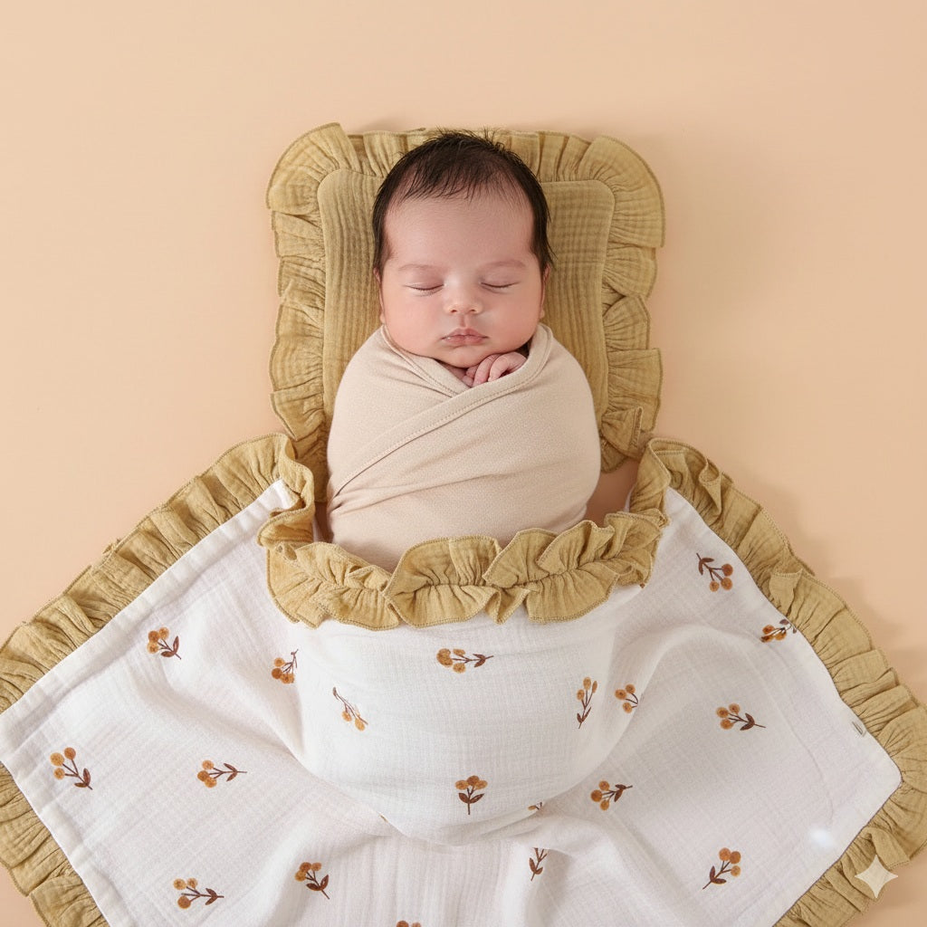 couverture cozy motif kaki protection reconfortante