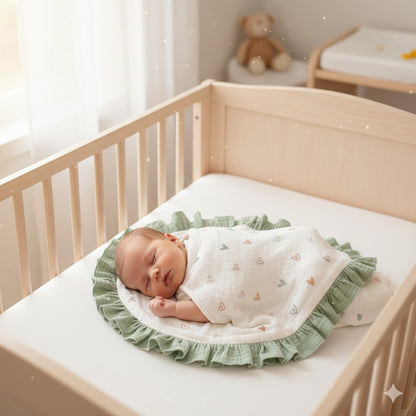 couverture cozy motif vert univers apaisant