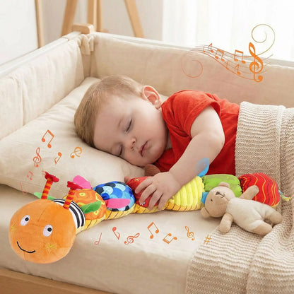 doudou bebe chenille multicolore agreablement doux