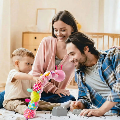 doudou bebe chenille rose ami agreable