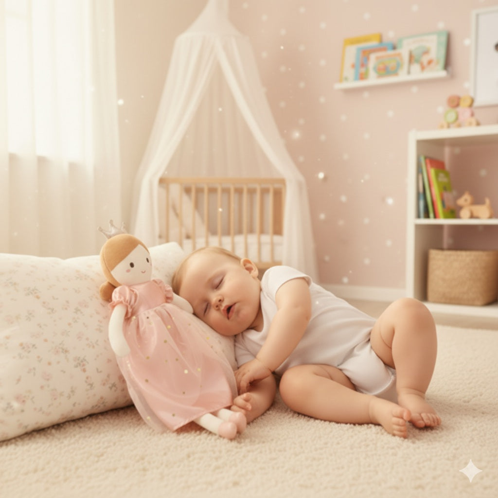 doudou bebe fille compagnon reconfortant