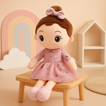 doudou bebe peluche ange rose ami silencieux