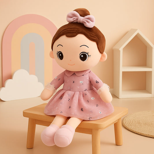 doudou bebe peluche ange rose ami silencieux