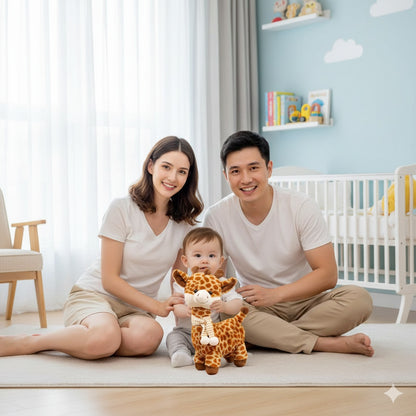 doudou girafe bebe compagnon aimable douillet