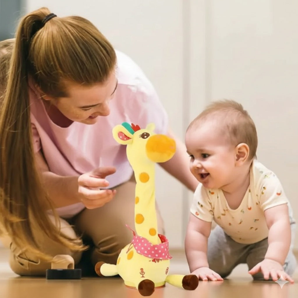 doudou girafe bebe compagnon amical