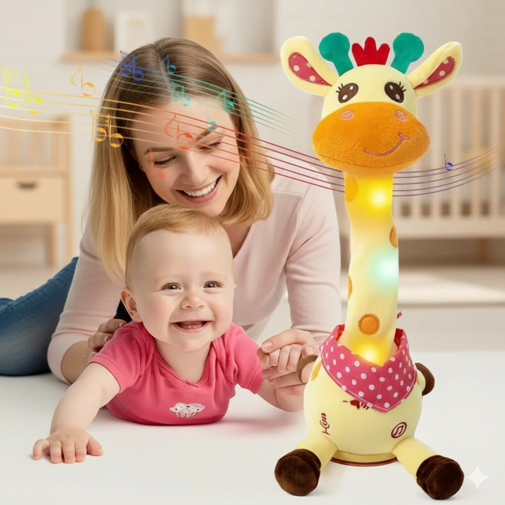 doudou girafe bebe melodie ludique