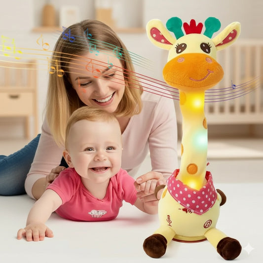 doudou girafe bebe melodie ludique