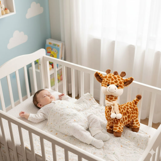 doudou girafe bebe sommeil securitaire doux