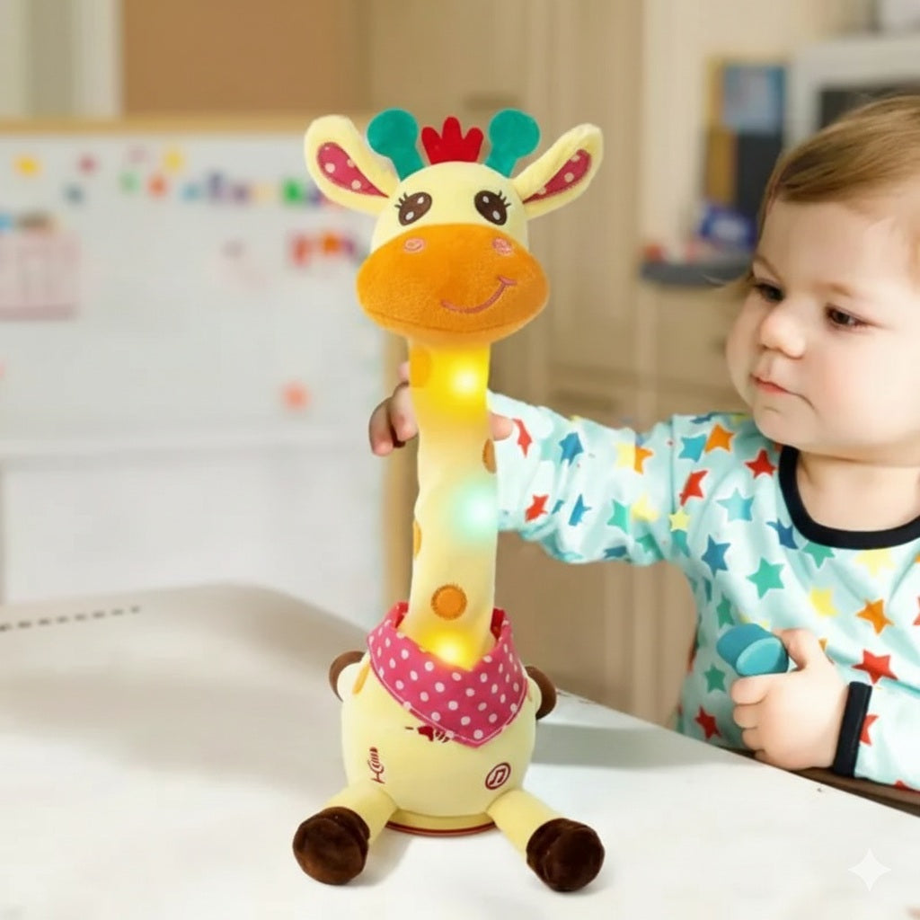 doudou girafe bebe toucher agreable
