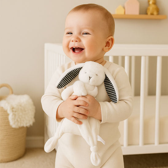 doudou lapin blanc compagnon douillet