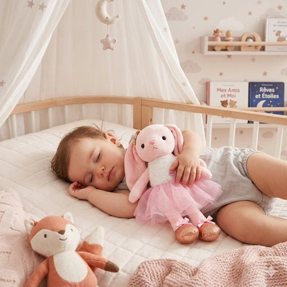 doudou lapin rose dormir accompagner
