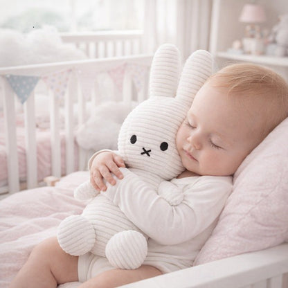 doudou lapin veloute blanc ami reconfortant