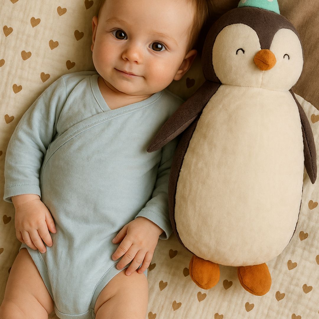 doudou pingouin ami doux reconfortant