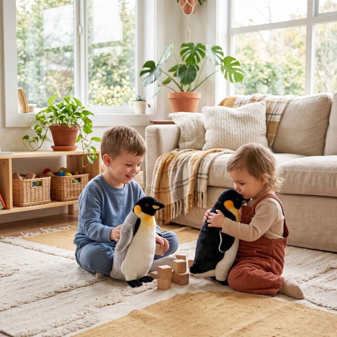 doudou pingouin compagnon amical