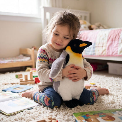 doudou pingouin gris compagnon douillet