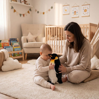 doudou pingouin noir compagnon apaisant
