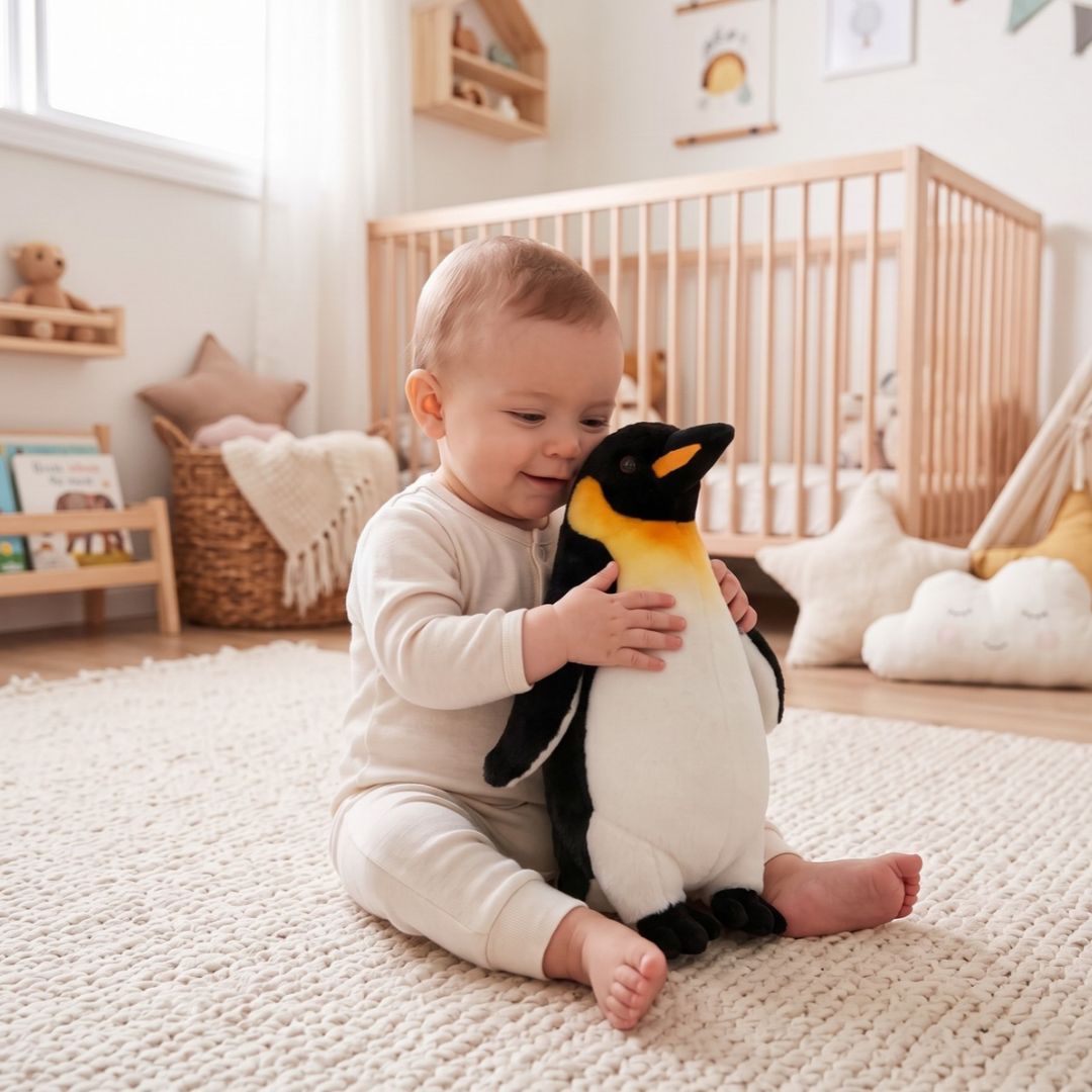 doudou pingouin noir compagnon chaleureux