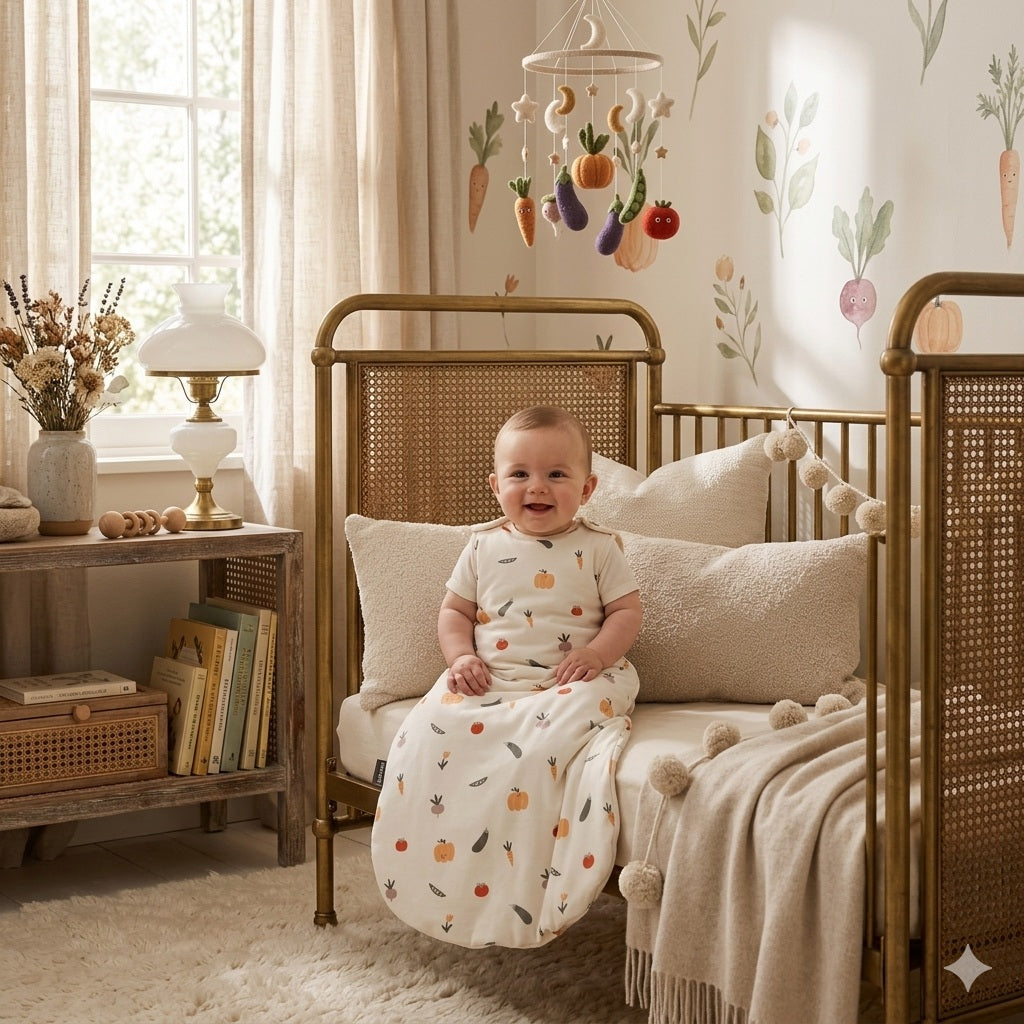 gigoteuse bebe beige vegetarien confortable