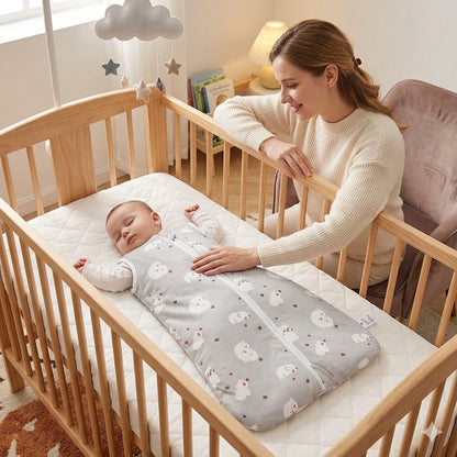 gigoteuse bebe ete gris ourson reconfortante
