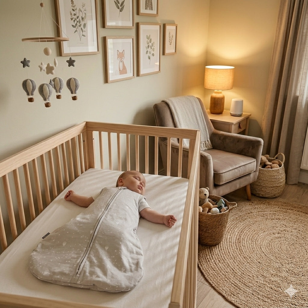 gigoteuse bebe gris montgolfiere rassurante