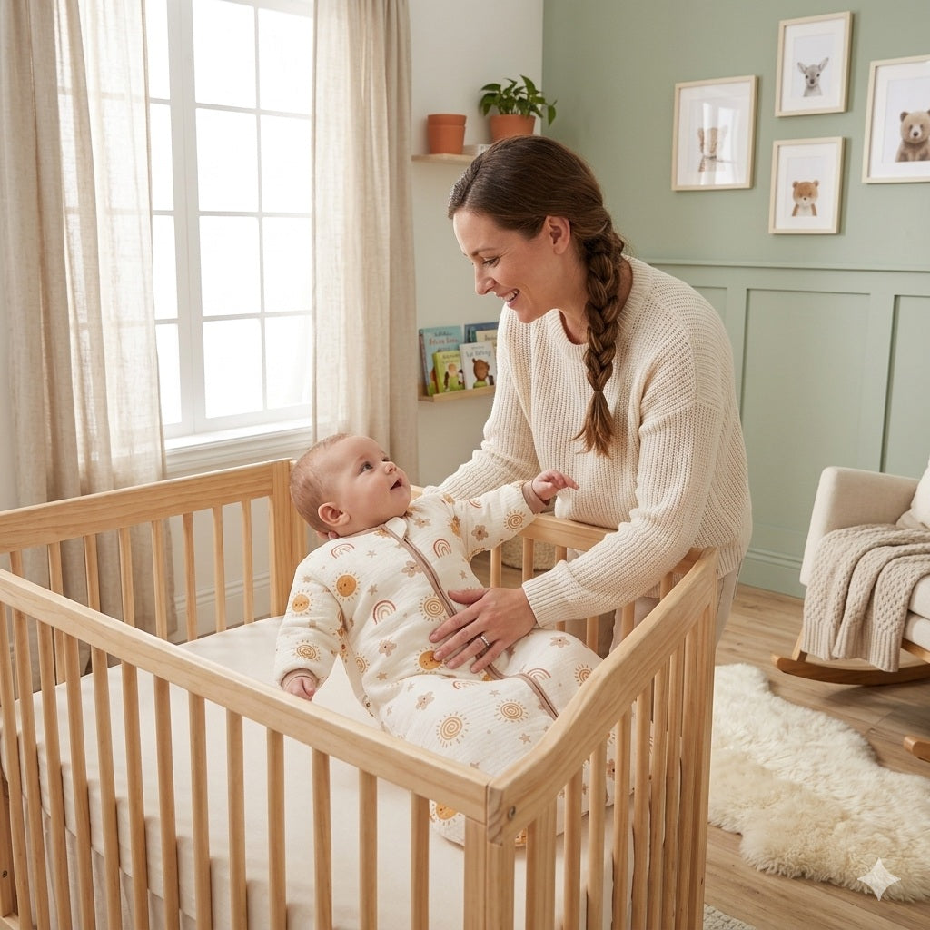 gigoteuse bebe hiver arc en ciel ensoleille rassurante