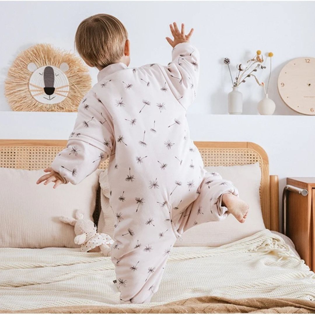 gigoteuse bebe hiver rose pissenlit confortable