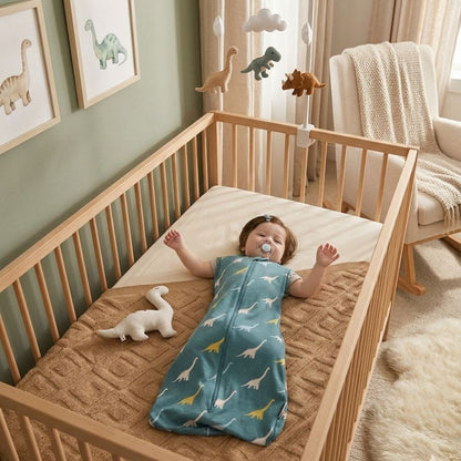 gigoteuse ete bebe bleu dinosaure confortable